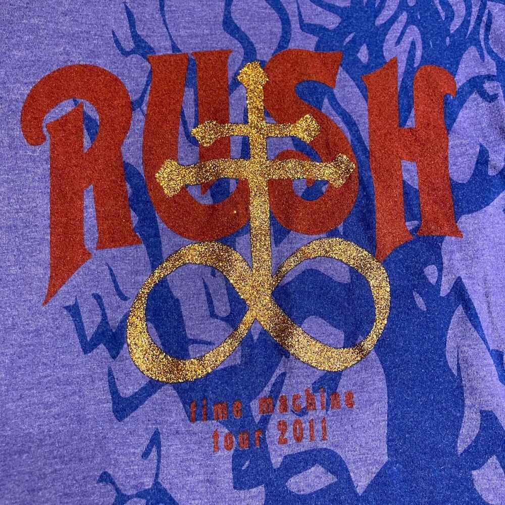 Y2k Rush Time Machine 2011 Tour Shimmer Logo Purple Womens Size Small - Picture 2 of 3